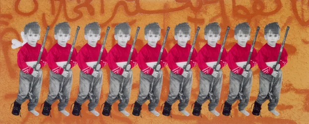 Dzieci wojny, dzieci pokoju, 1996 (sitodruk na płótnie) (patrz także 279271)